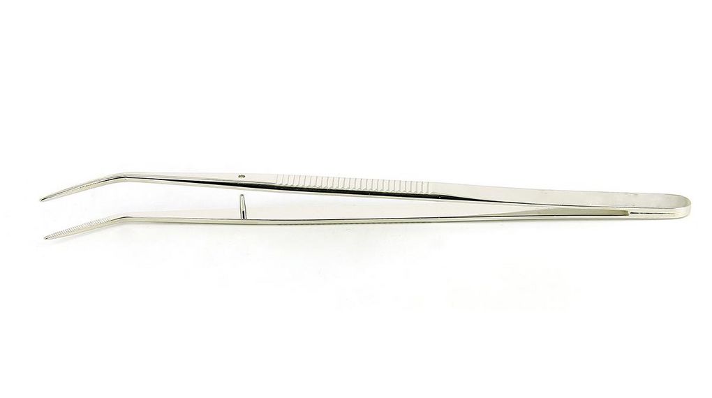 Pincetter Precision Kolstål Böjd / Räfflad 150mm